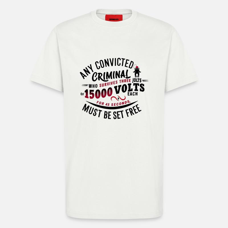 Electric Justice: Freiheit oder Schicksal? - T-Shirt - made by SPREAD - OFF WHITE