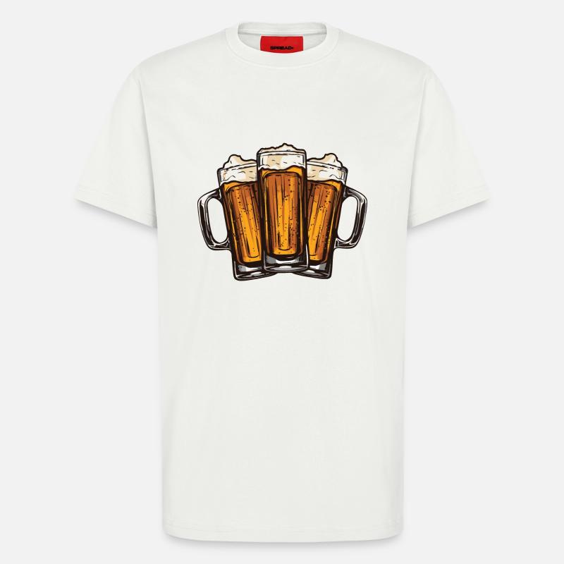 Bier Team Bierglas - T-Shirt - made by SPREAD - OFF WHITE