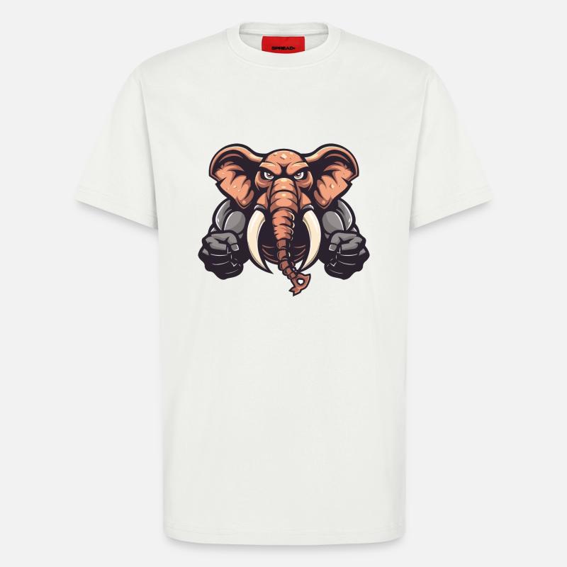 Elefant Tier Comic - T-Shirt - made by SPREAD - OFF WHITE