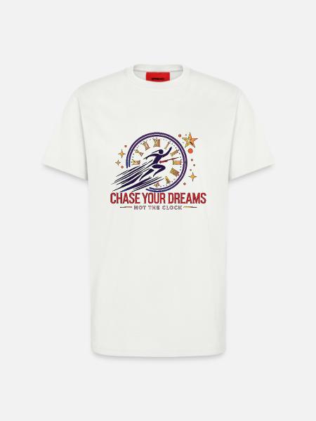dreams - T-shirt bio décontracté fabriqué en UE - OFF WHITE