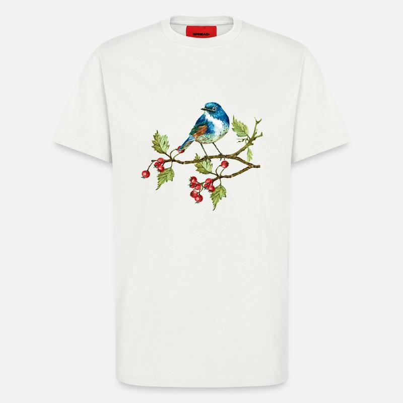 Bunter Vogel - T-Shirt - made by SPREAD - OFF WHITE