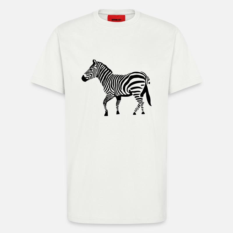 zebra Zeichnung Zebra-Vektor-Savanne - T-Shirt - made by SPREAD - OFF WHITE