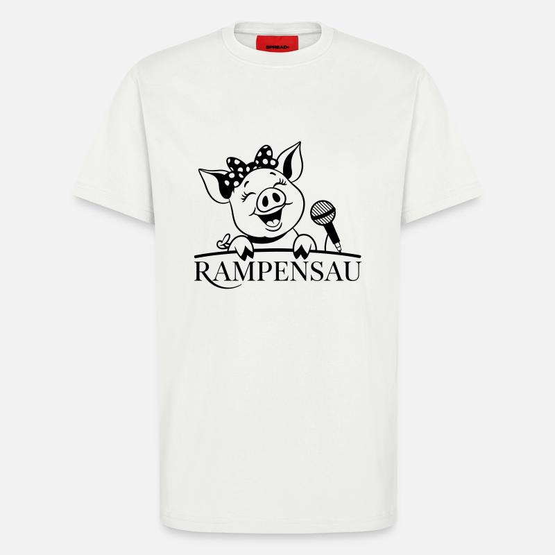 Rampe porc - T-shirt bio décontracté fabriqué en UE - OFF WHITE