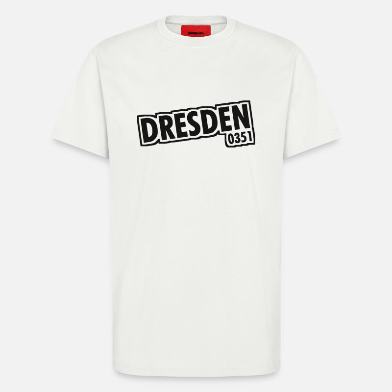 Dresden - 0351 - Area Code - Saxony - T-Shirt - made by SPREAD - OFF WHITE