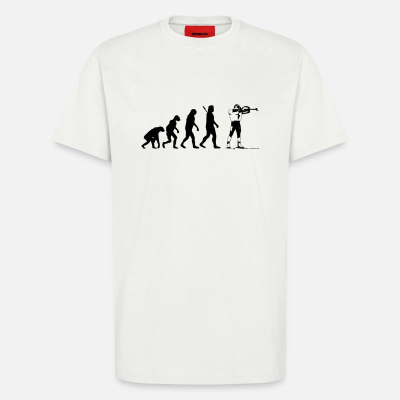 Evolution Biathlon - T-Shirt - made by SPREAD - OFF WHITE
