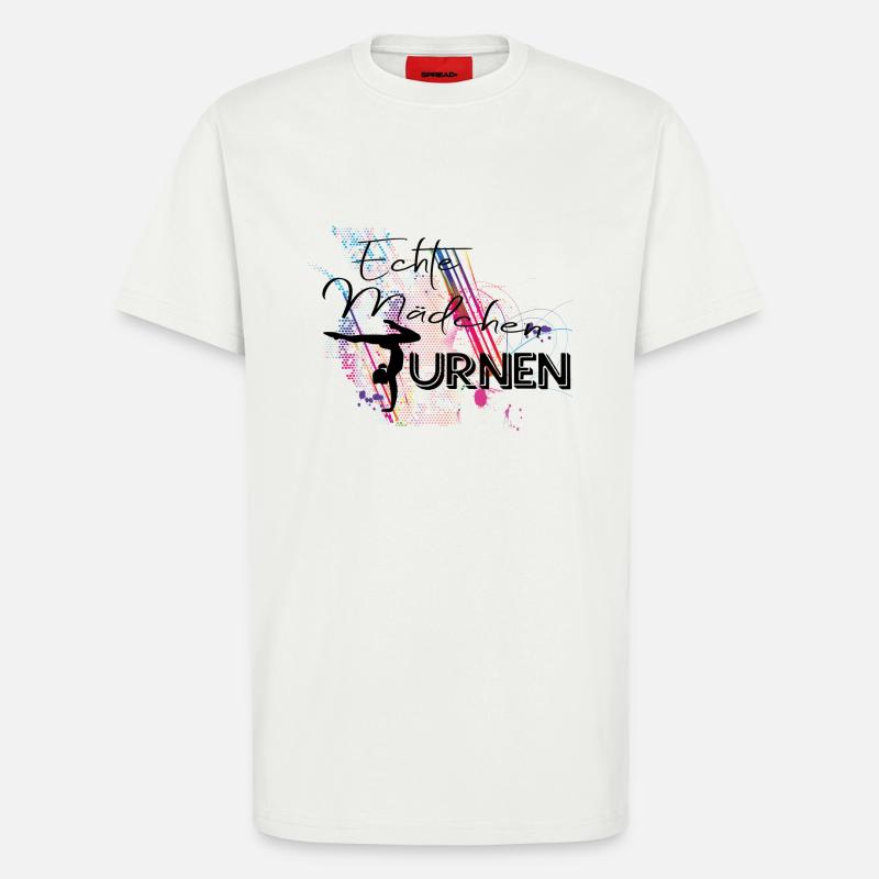 Echte Mädchen Turnen - T-Shirt - made by SPREAD - OFF WHITE
