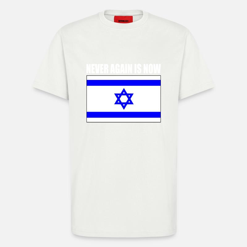 Never again is now - T-Shirt - made by SPREAD - OFF WHITE