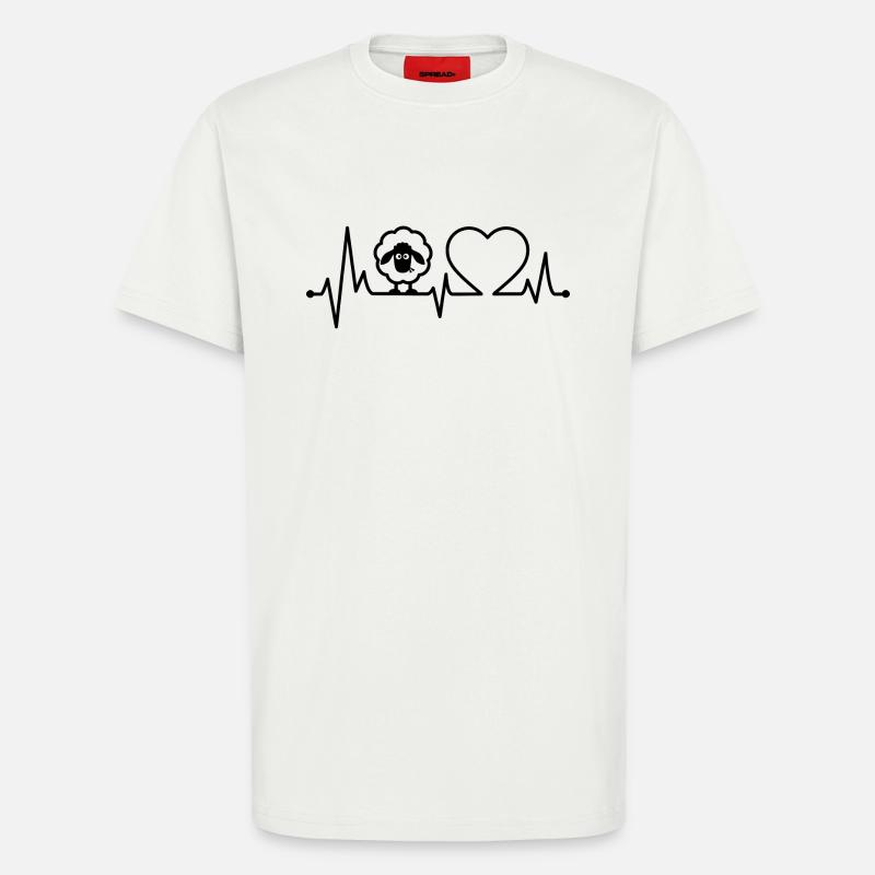Herzschlag von Schafen - T-Shirt - made by SPREAD - OFF WHITE