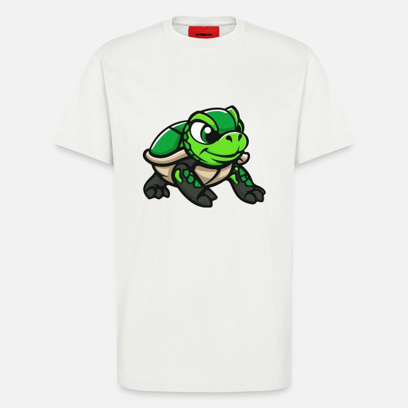 Turtle Comic - T-Shirt - made by SPREAD - OFF WHITE