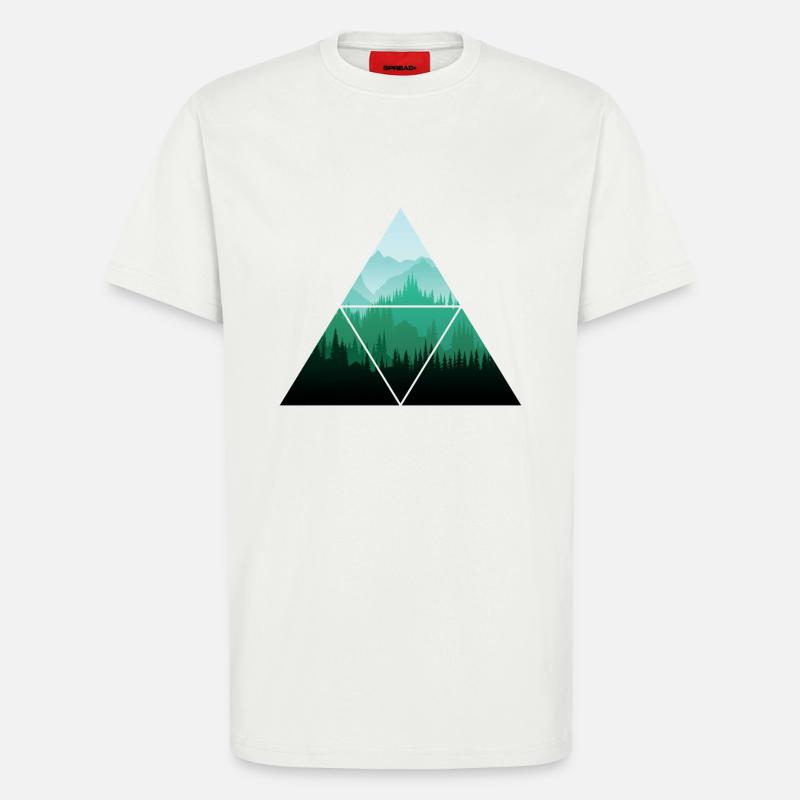 Forest Triangle Tree - T-Shirt - made by SPREAD - OFF WHITE