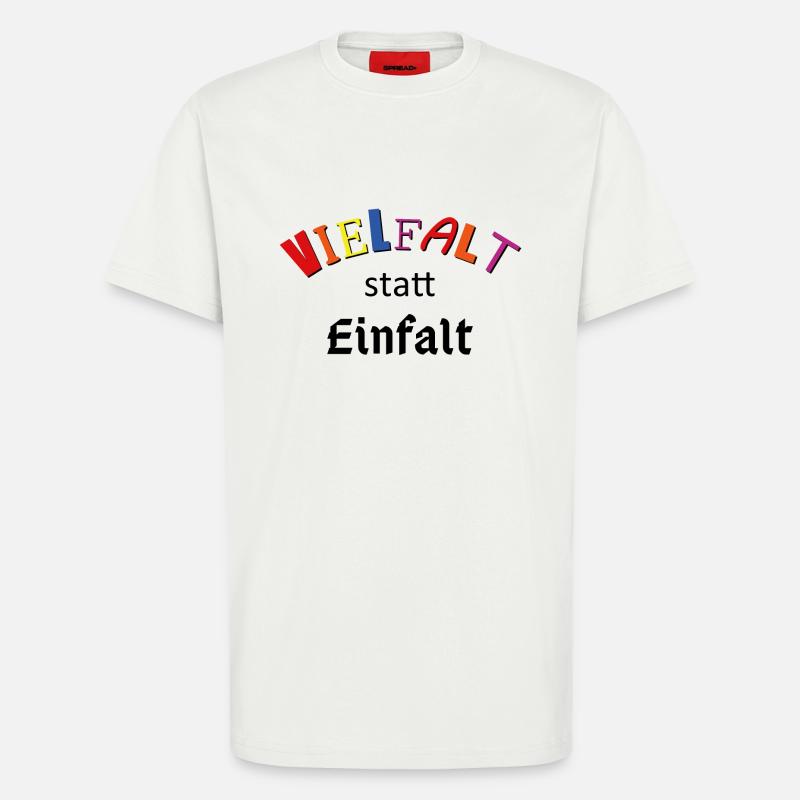 Vielfalt statt Einfalt - T-Shirt - made by SPREAD - OFF WHITE