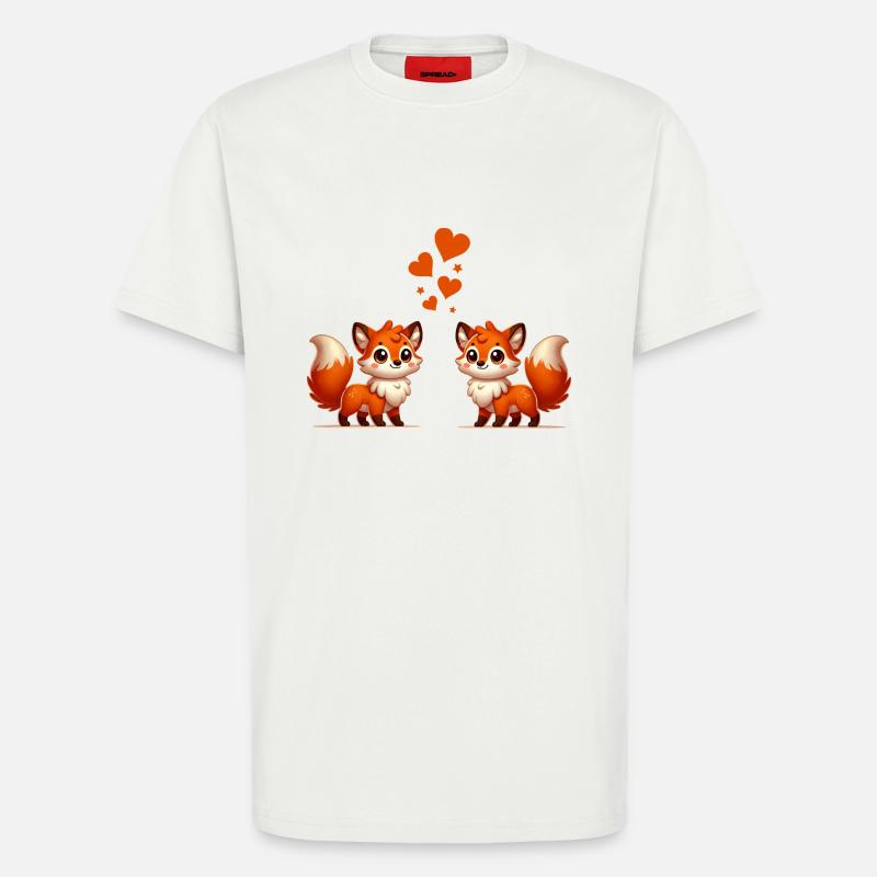 fuchs comic love - T-Shirt - made by SPREAD - OFF WHITE