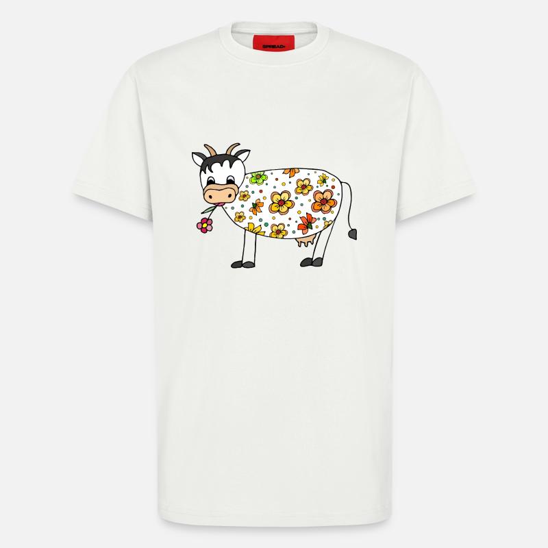 Kuh - T-Shirt - made by SPREAD - OFF WHITE