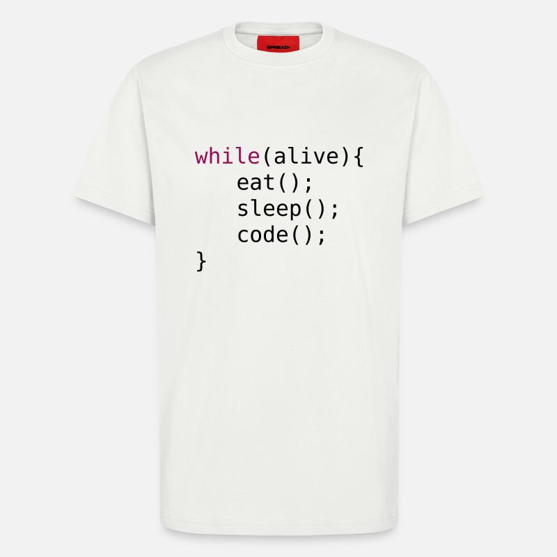 Lustiger Code Quellcode - T-Shirt - made by SPREAD - OFF WHITE