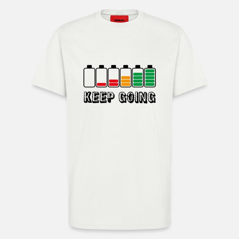 keep going - T-Shirt - made by SPREAD - OFF WHITE