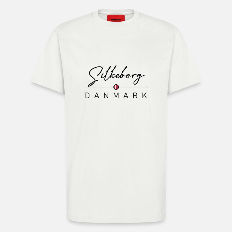 Dänemark - Silkeborg - Danemark - Danemark - T-shirt bio décontracté fabriqué en UE - OFF WHITE