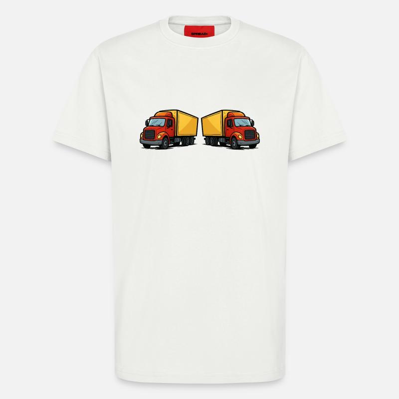 lastwagen comic 2 - T-Shirt - made by SPREAD - OFF WHITE