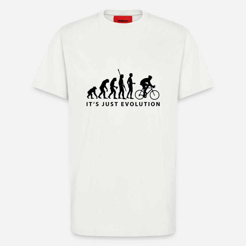 biker evolution - T-shirt bio décontracté fabriqué en UE - OFF WHITE