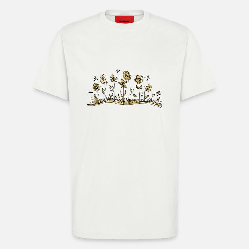 Blumen - T-Shirt - made by SPREAD - OFF WHITE