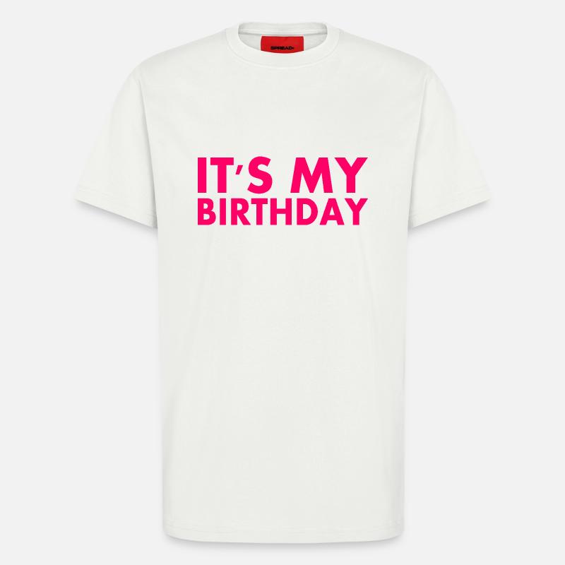 C’est mon anniversaire - T-shirt bio décontracté fabriqué en UE - OFF WHITE