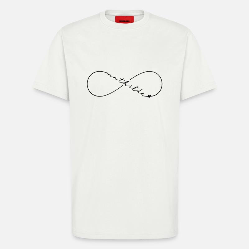 Mathilde Name Infinity Symbol - T-Shirt - made by SPREAD - OFF WHITE