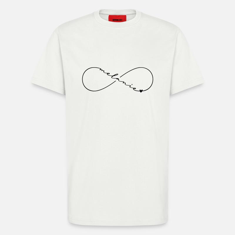 Melanie Name Infinitysymbol - T-Shirt - made by SPREAD - OFF WHITE