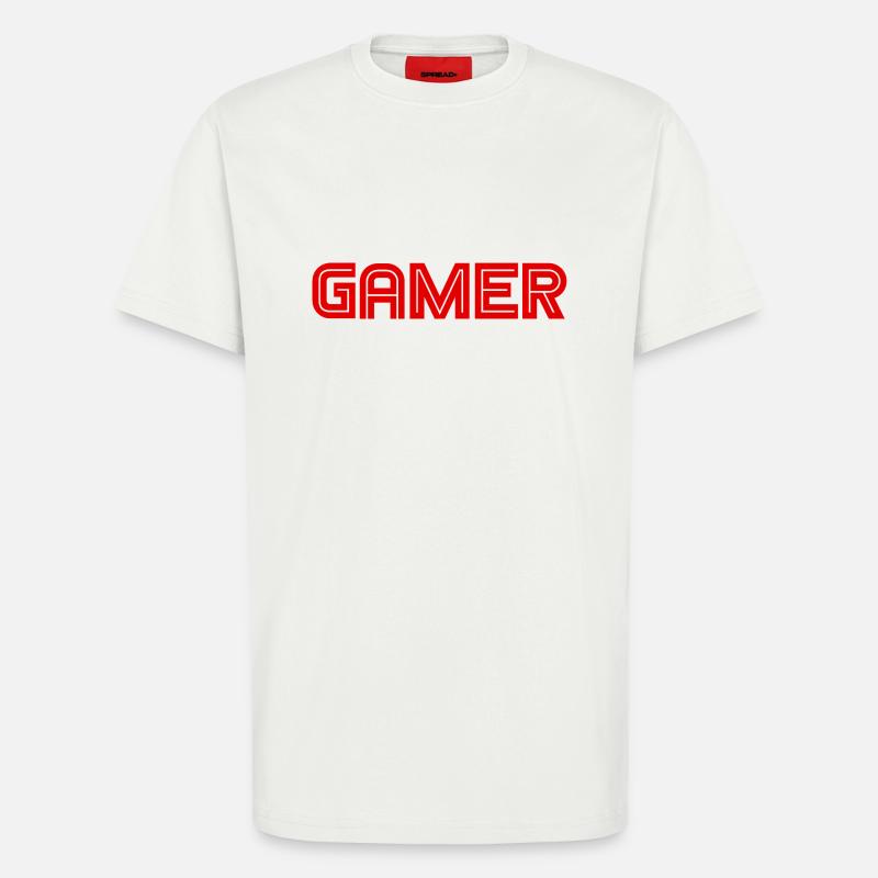 Gamer - Games - PC - Computerspiele - T-Shirt - made by SPREAD - OFF WHITE