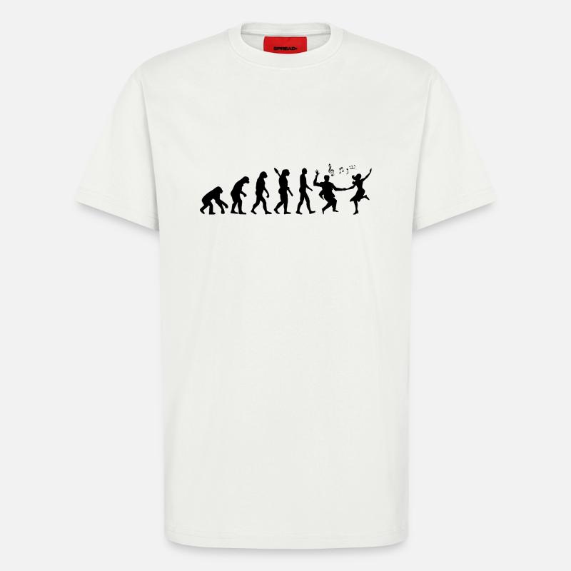 Darwin Evolution to Swing - Black - T-shirt bio décontracté fabriqué en UE - OFF WHITE