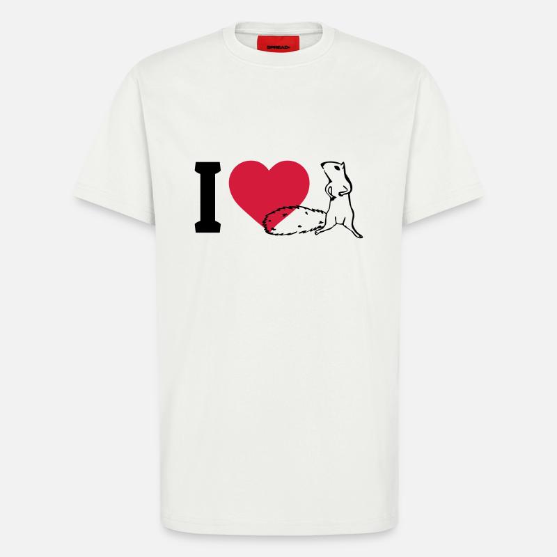 I love Eichhörnchen - T-Shirt - made by SPREAD - OFF WHITE