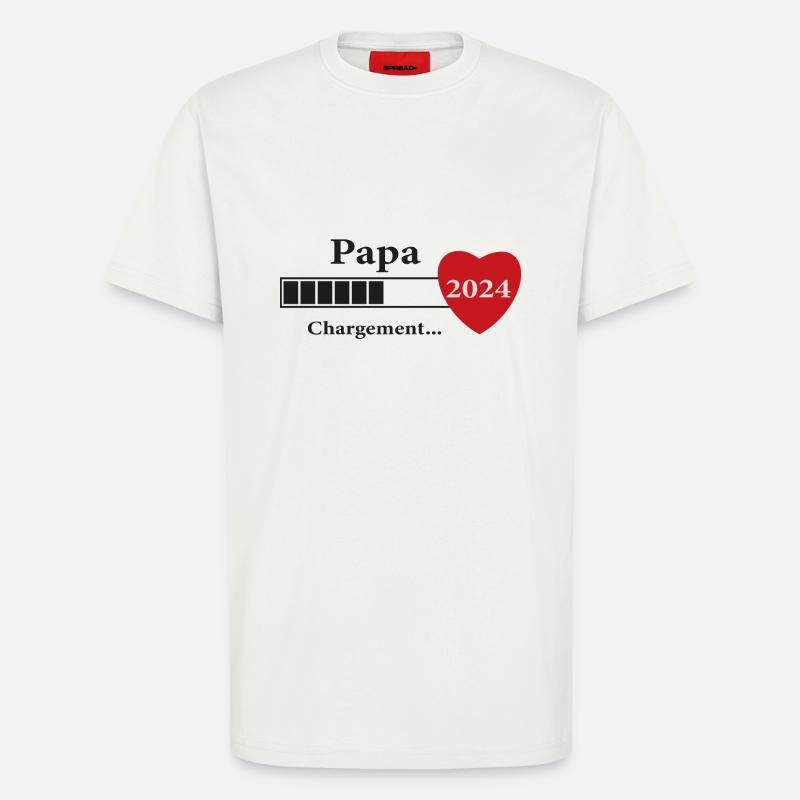 Papa - Werdender Papa wird geladen - T-Shirt - made by SPREAD - OFF WHITE