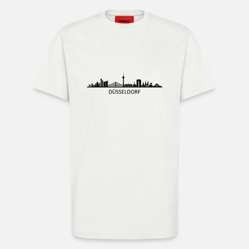 Skyline - Düsseldorf - T-Shirt - made by SPREAD - OFF WHITE