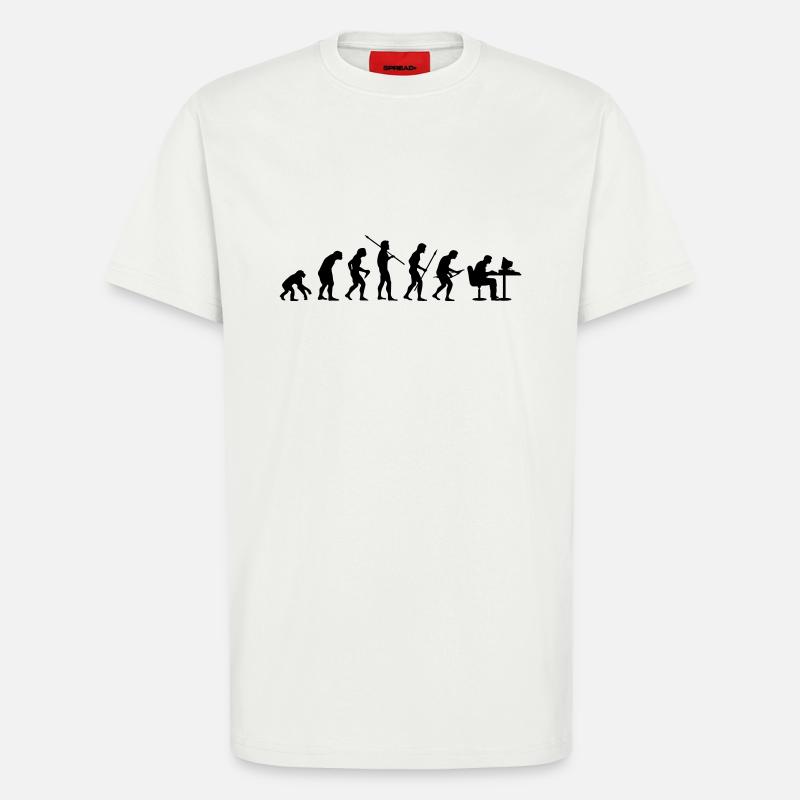Evolution - T-shirt bio décontracté fabriqué en UE - OFF WHITE