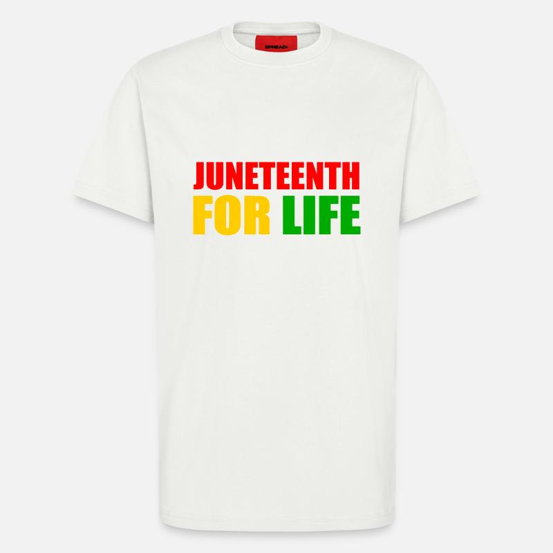 juneteenth - T-shirt bio décontracté fabriqué en UE - OFF WHITE