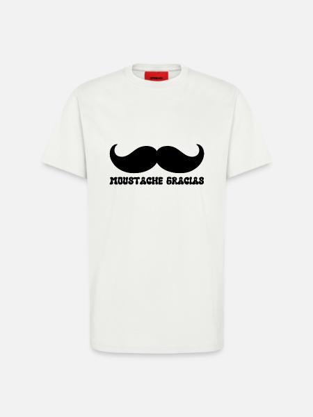 Gracias Schnurrbart - T-Shirt - made by SPREAD - OFF WHITE