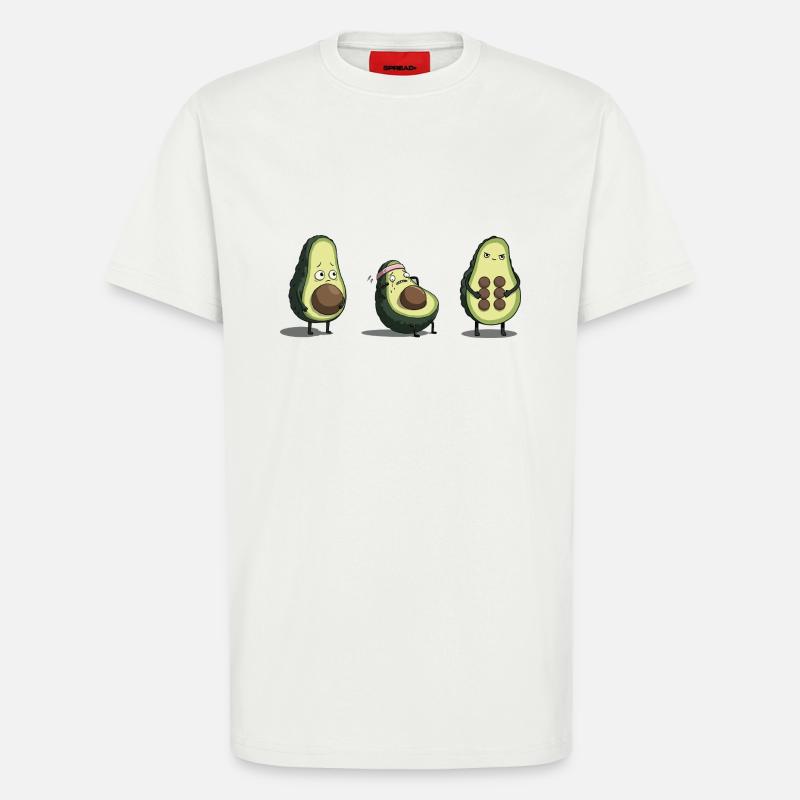 Evolution des Avocado-Körpers - T-Shirt - made by SPREAD - OFF WHITE