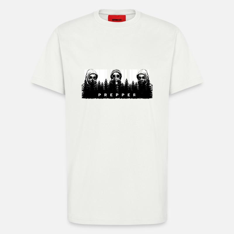 Prepper Code - T-shirt bio décontracté fabriqué en UE - OFF WHITE