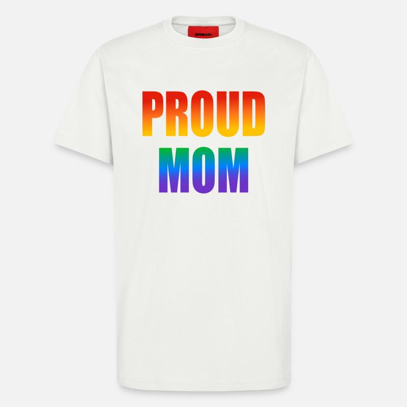 Stolze Mutter schwuler Regenbogen - T-Shirt - made by SPREAD - OFF WHITE