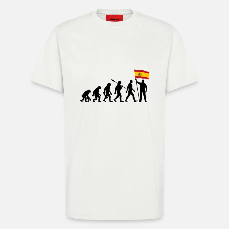 Spanien - Evolution - Flagge - Nation - T-Shirt - made by SPREAD - OFF WHITE