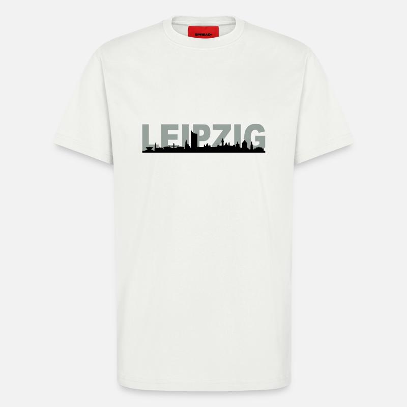 Skyline Leipzig Name - T-Shirt - made by SPREAD - OFF WHITE