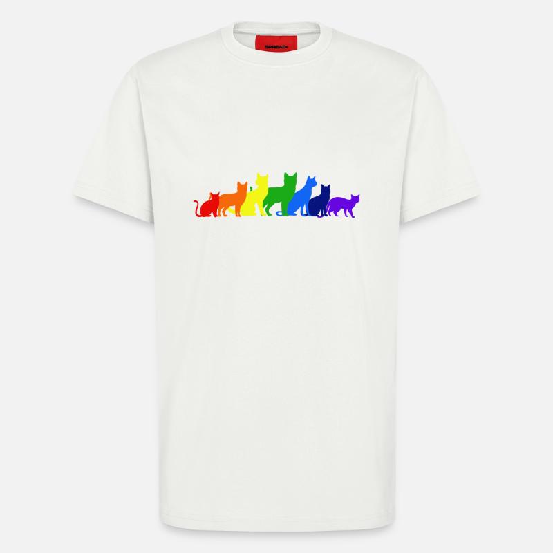 Regenbogen der Katzen - T-Shirt - made by SPREAD - OFF WHITE