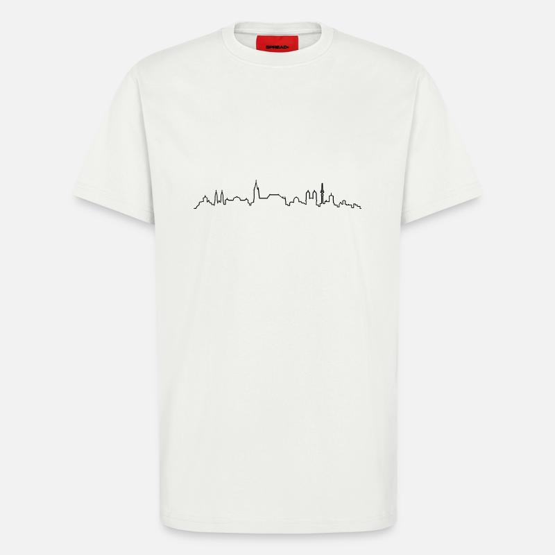 Skyline Nürnberg Silhouette - T-Shirt - made by SPREAD - OFF WHITE