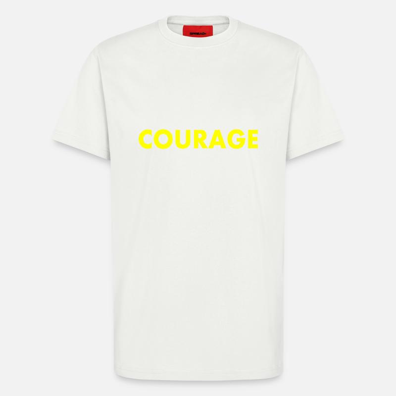 Courage - T-shirt bio décontracté fabriqué en UE - OFF WHITE