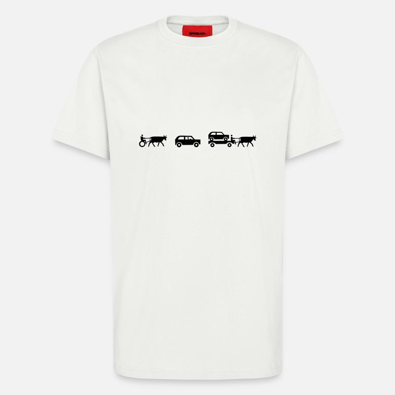 evolution of mobility - T-shirt bio décontracté fabriqué en UE - OFF WHITE