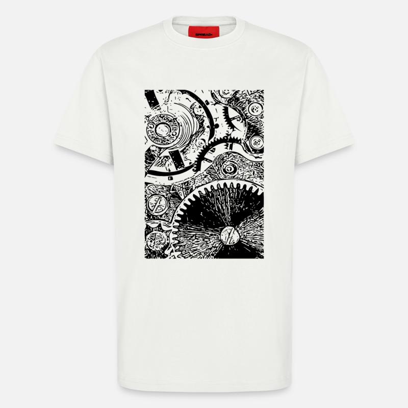 clockwork - T-Shirt - made by SPREAD - OFF WHITE