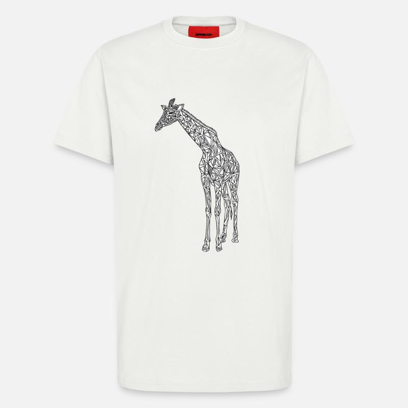Giraffen-Kunstlinien #giraffe - T-Shirt - made by SPREAD - OFF WHITE