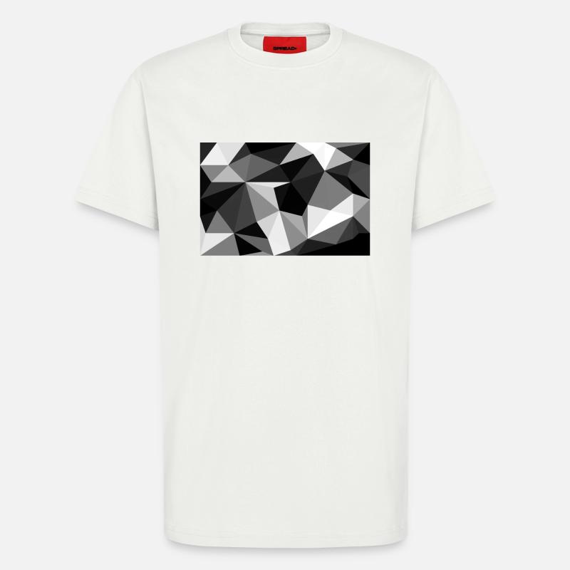 Polygon Black and White - T-Shirt - made by SPREAD - OFF WHITE