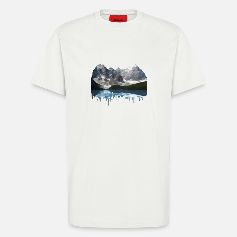 Mountains Low Poly - T-Shirt - made by SPREAD - OFF WHITE
