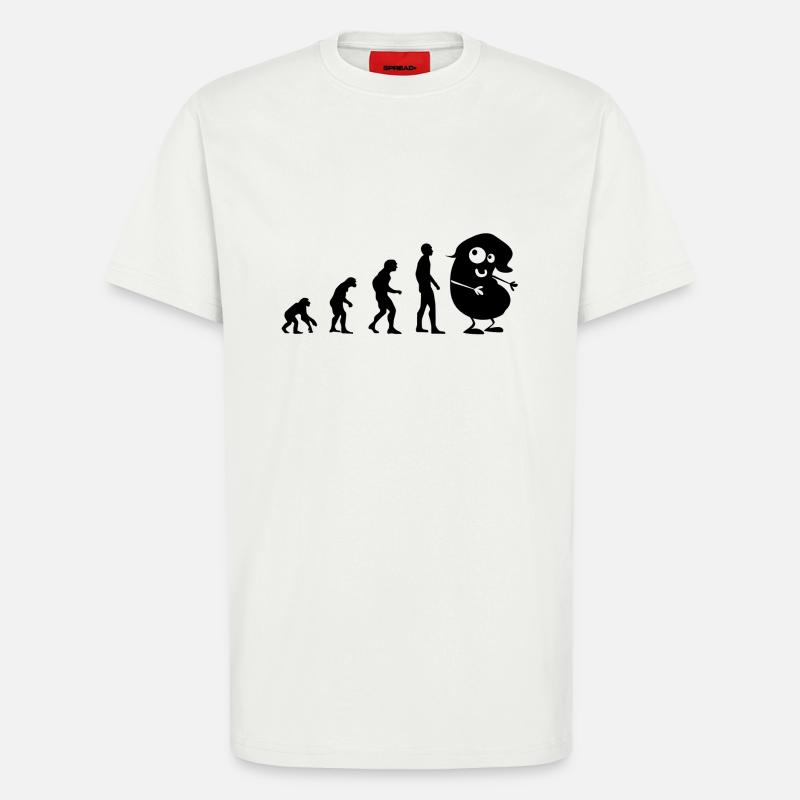 Evolution - die Bohne - T-Shirt - made by SPREAD - OFF WHITE