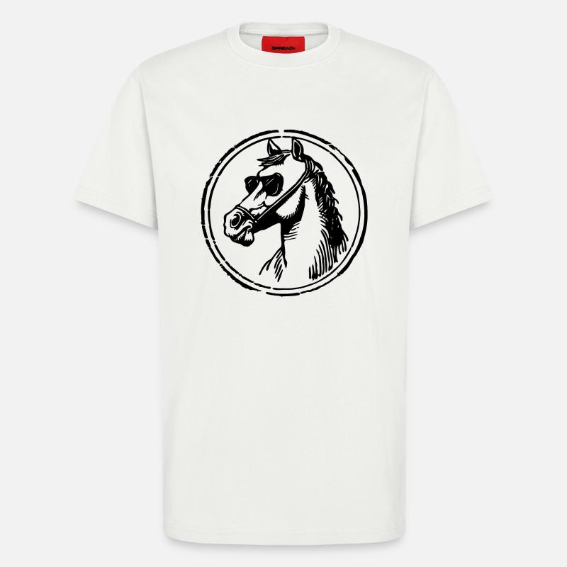 Pferd Pferde Pferdekopf - T-Shirt - made by SPREAD - OFF WHITE