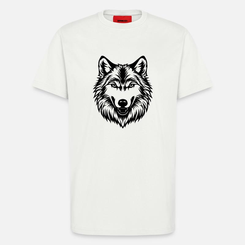 Wolf - T-Shirt - made by SPREAD - OFF WHITE